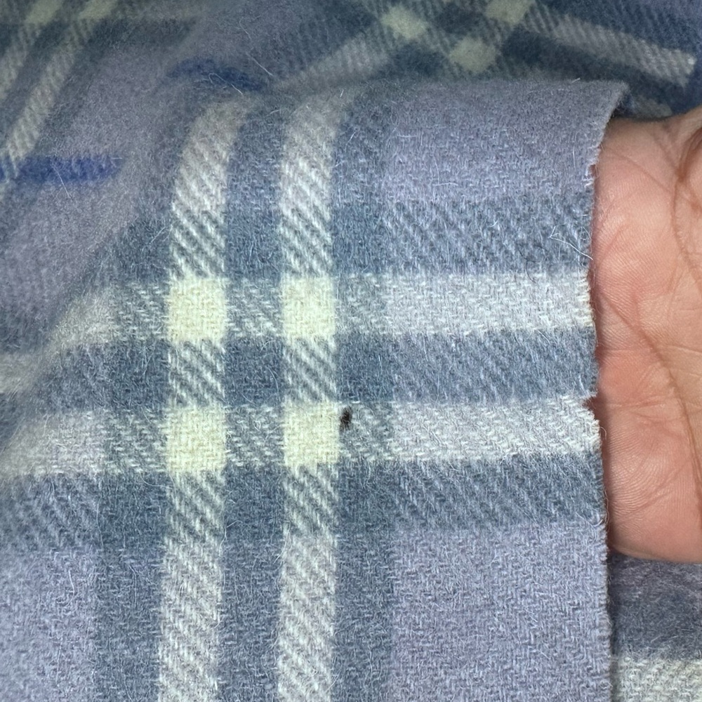 Burberry Lavender and Gray Plaid  Cashmere Scarf - Picture 7 of 9